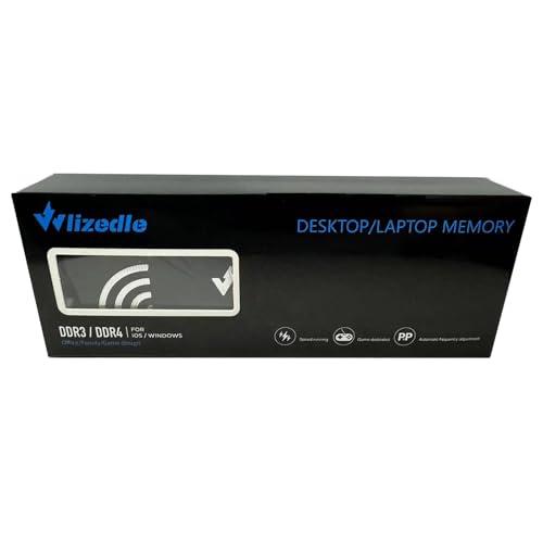 Wlizedle DDR4 RAM 16GB Kit (2x8GB) 3200MHz XMP 2.0 CL16 UDIMM Wlizedle Desktop Memory PC4-25600 288-Pin 1.35V 1Rx8 Non-ECC Unbuffered PC Computer Sdram Sticks Module Upgrade, Black