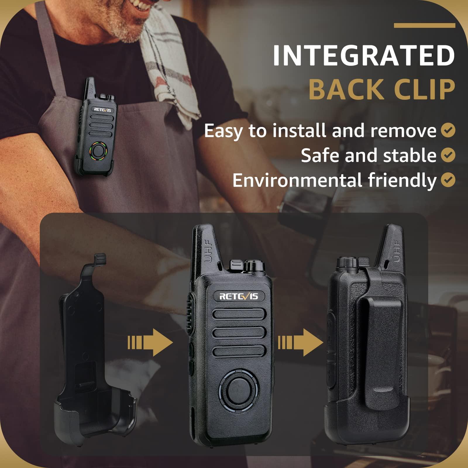 Retevis Retevis RT22S 2 Way Radios Rechargeable with Earpiece(6 Pack) and Rubber Ring