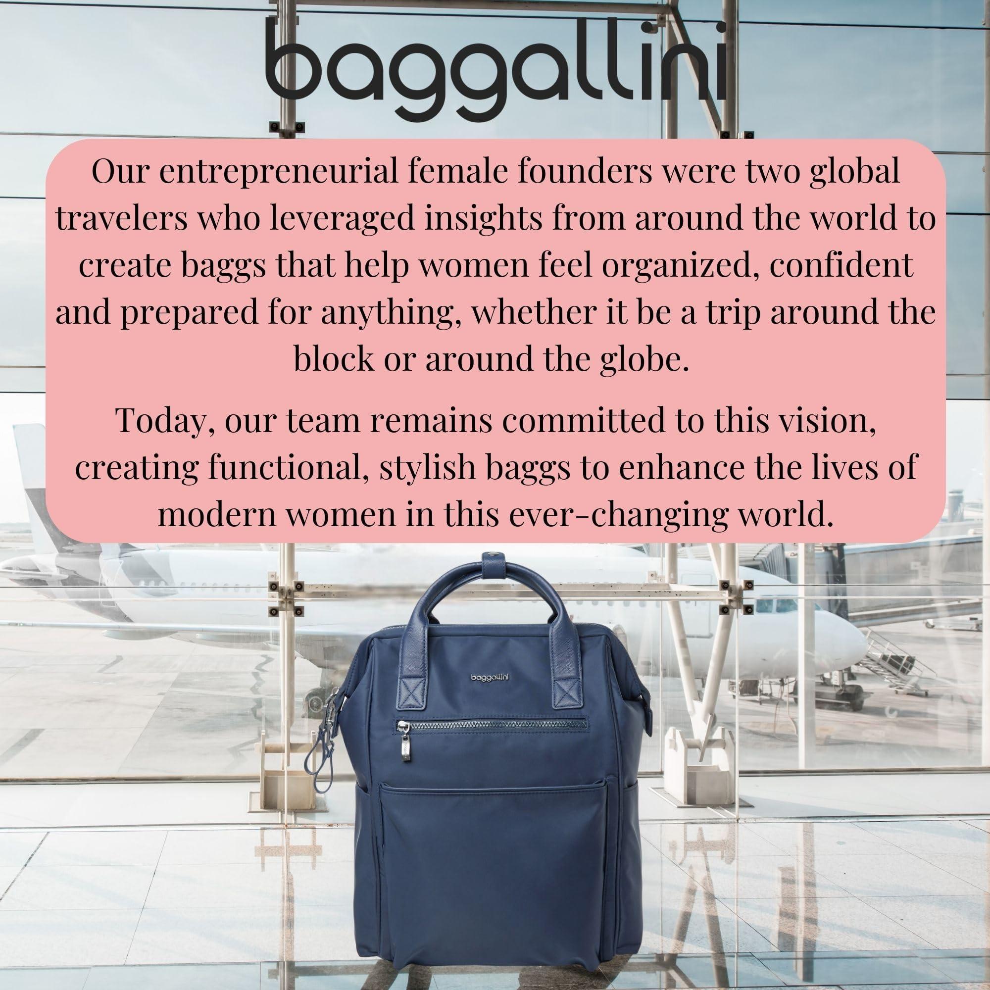 Baggallini Baggallini Soho Backpack - Travel Laptop Backpack for Women - Lightweight Water-Resistant Luggage Bag, French Navy