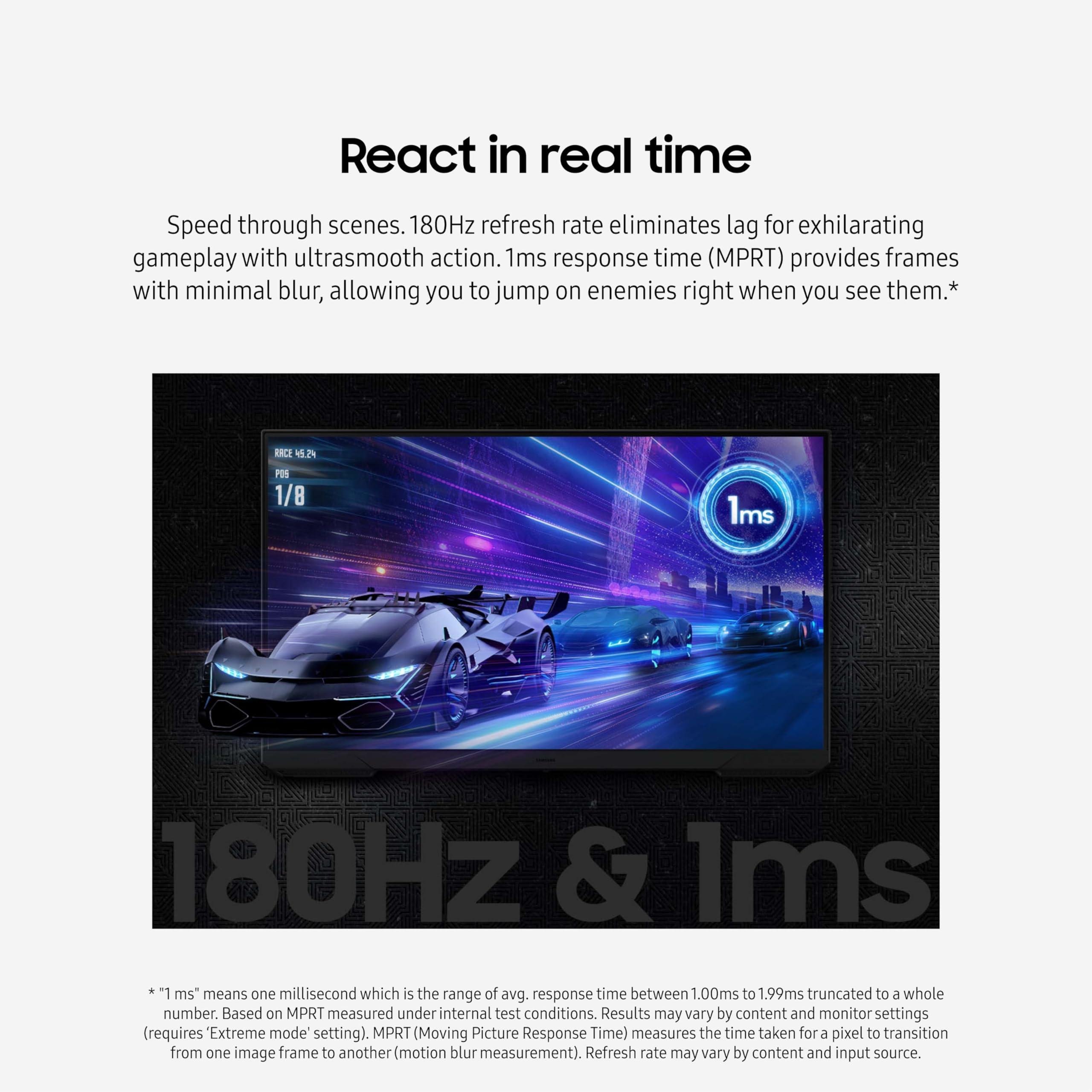 SAMSUNG SAMSUNG 32-Inch Odyssey G3 (G30D) Series FHD Gaming Monitor, 1ms, 180Hz, AMD FreeSync, Adjustable Stand, Black Equalizer, Virtual Aim Point, Eye Saver Mode, Flicker-Free, LS32DG302ENXZA, 2024