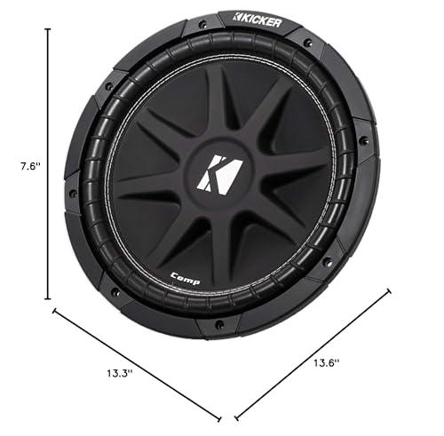 KICKER KICKER 40c124 12\" 300 Watt Single 4-Ohm SVC Car Audio Subwoofer Sub