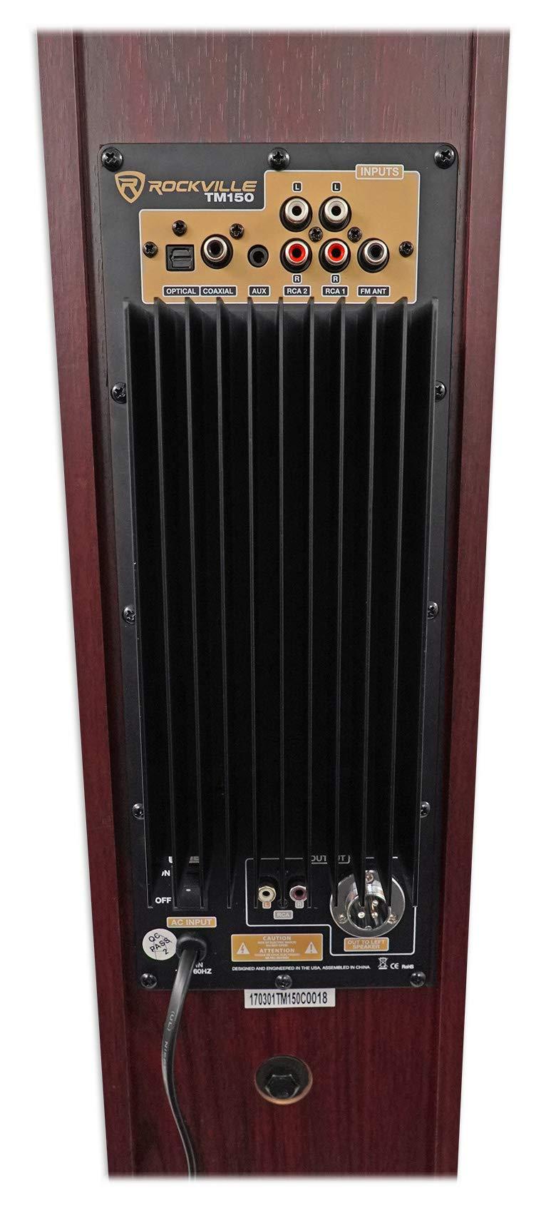 Rockville Rockville TM150C Cherry Powered Home Theater Tower Speakers 10\" Sub/Bluetooth/USB