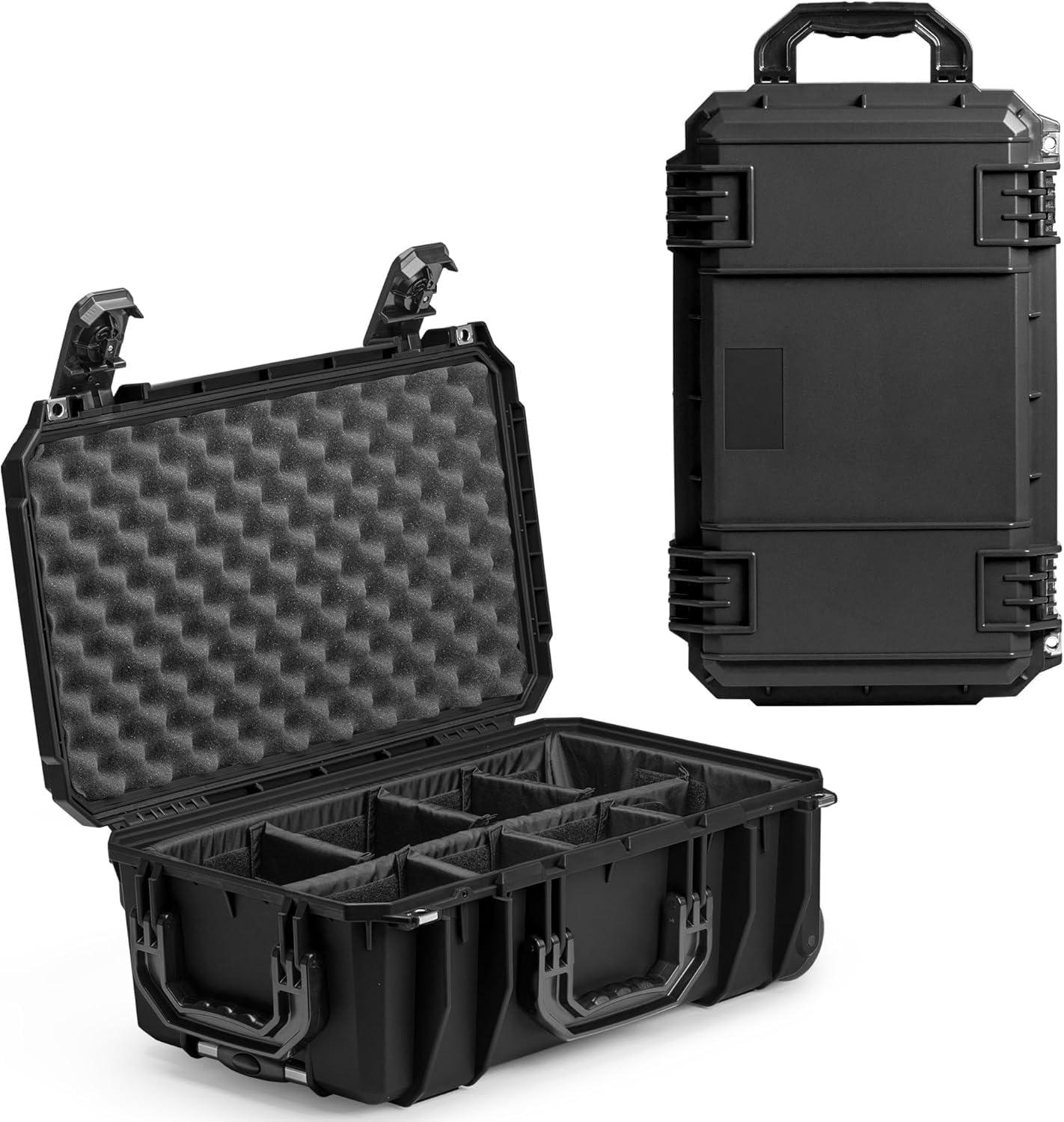 Seahorse Seahorse 830 Heavy Duty Protective Dry Box Case W/Padded Dividers - TSA Approved / IP67 Waterproof/USA Made for Professional, Amateur Photographers and Camera Enthusiasts