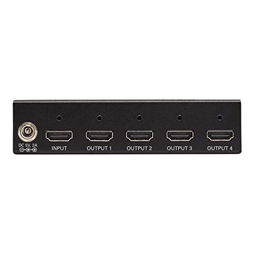 Tripp Lite Tripp Lite HDMI Splitter, 1 in 4 Out Splitter, 4 Port HDMI Splitter, 4K @ 60 Hz, 4:4:4, Multi-Resolution Support, HDR, HDCP 2.2, TAA (B118-004-HDR), 15 Feet