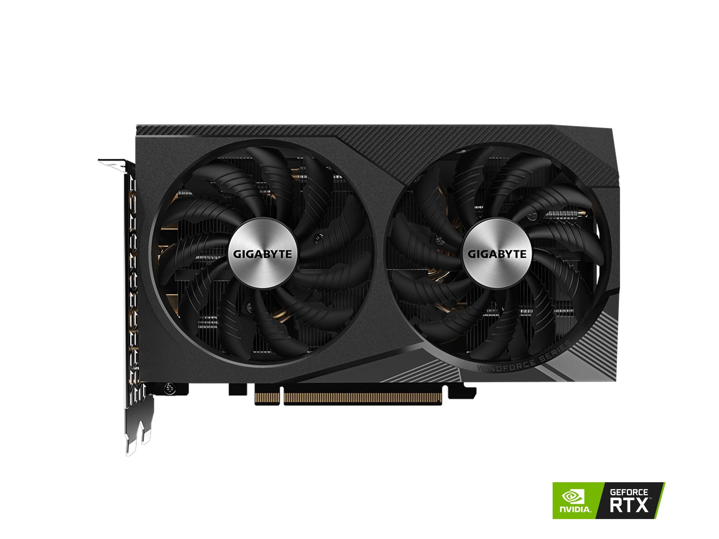 GIGABYTE GIGABYTE GeForce RTX 3060 WINDFORCE OC 12G (rev. 2.0) Graphics Card, 2X WINDFORCE Fans, 12GB 192-bit GDDR6, GV-N3060WF2OC-12GD Rev2.0 Video Card