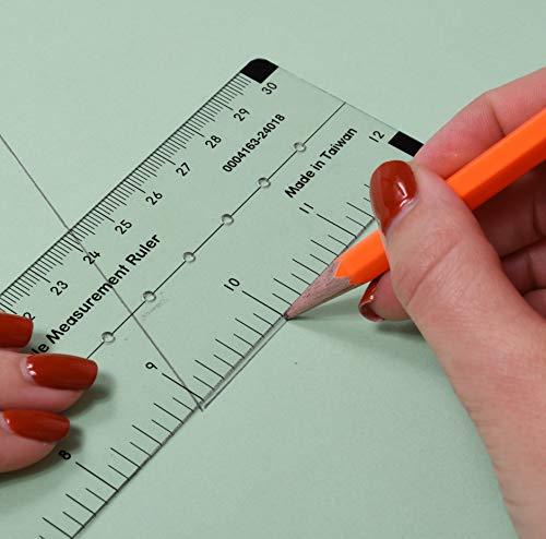 LEARNING ADVANTAGE LEARNING ADVANTAGE-7752 Angle Measurement Ruler - Clear, Flexible and Adjustable Geometry Measuring Tool - Measure Angles to 360 Degrees and Lines to 12"