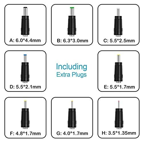 AMENKER 12V 2A Power Supply Adapter, AC/DC Adapter with 8 Selectable Adapter Tips, UL Listed 100V~240V AC to DC 12 Volt Converter Transformer for Router LED Strip Lights CCTV Security Camera Speaker Devices