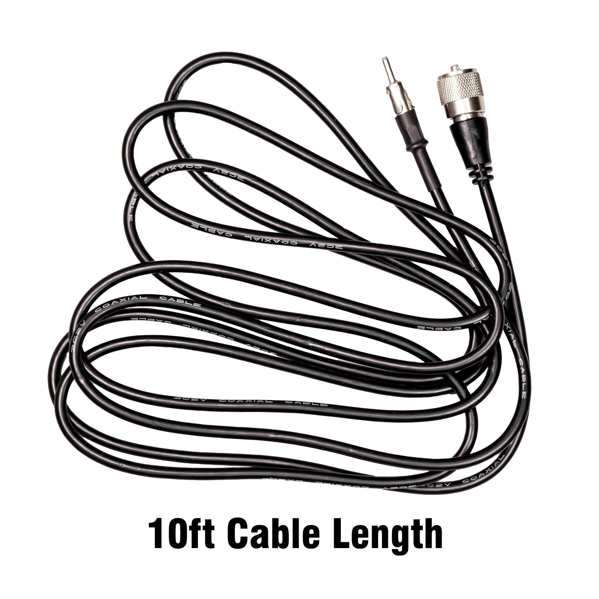 RoadPro RoadPro (RP-557) 28" AM/FM Mirror Mount Stainless Steel Antenna Kit with 2" Shock Spring