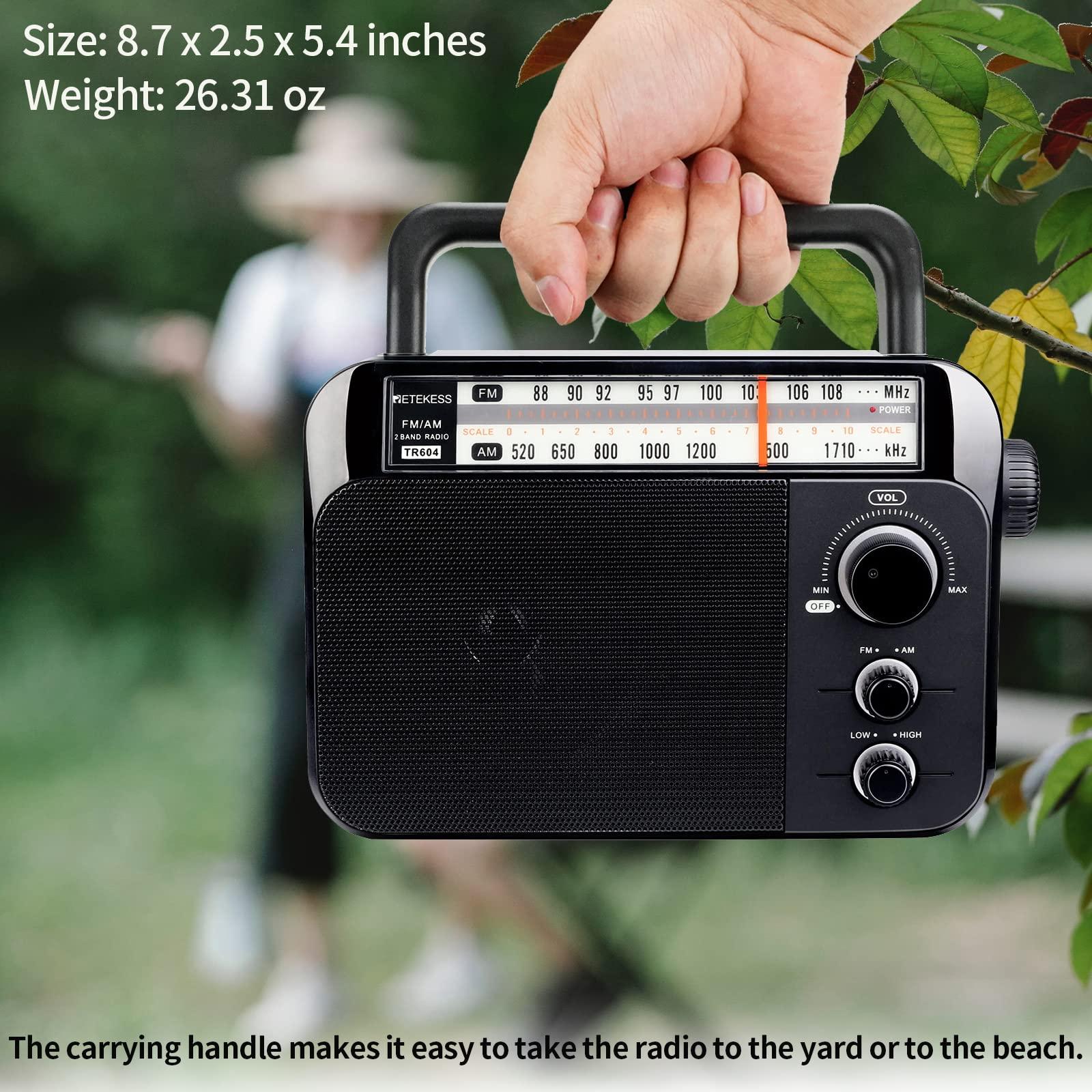 Retekess Retekess TR621 CD and Cassette Player Combo, AM FM Radio with Remote Control, USB, TF Port and TR604 AM FM Radio Portable Battery Operated by 3 D Cell Batteries AC Power for Elders