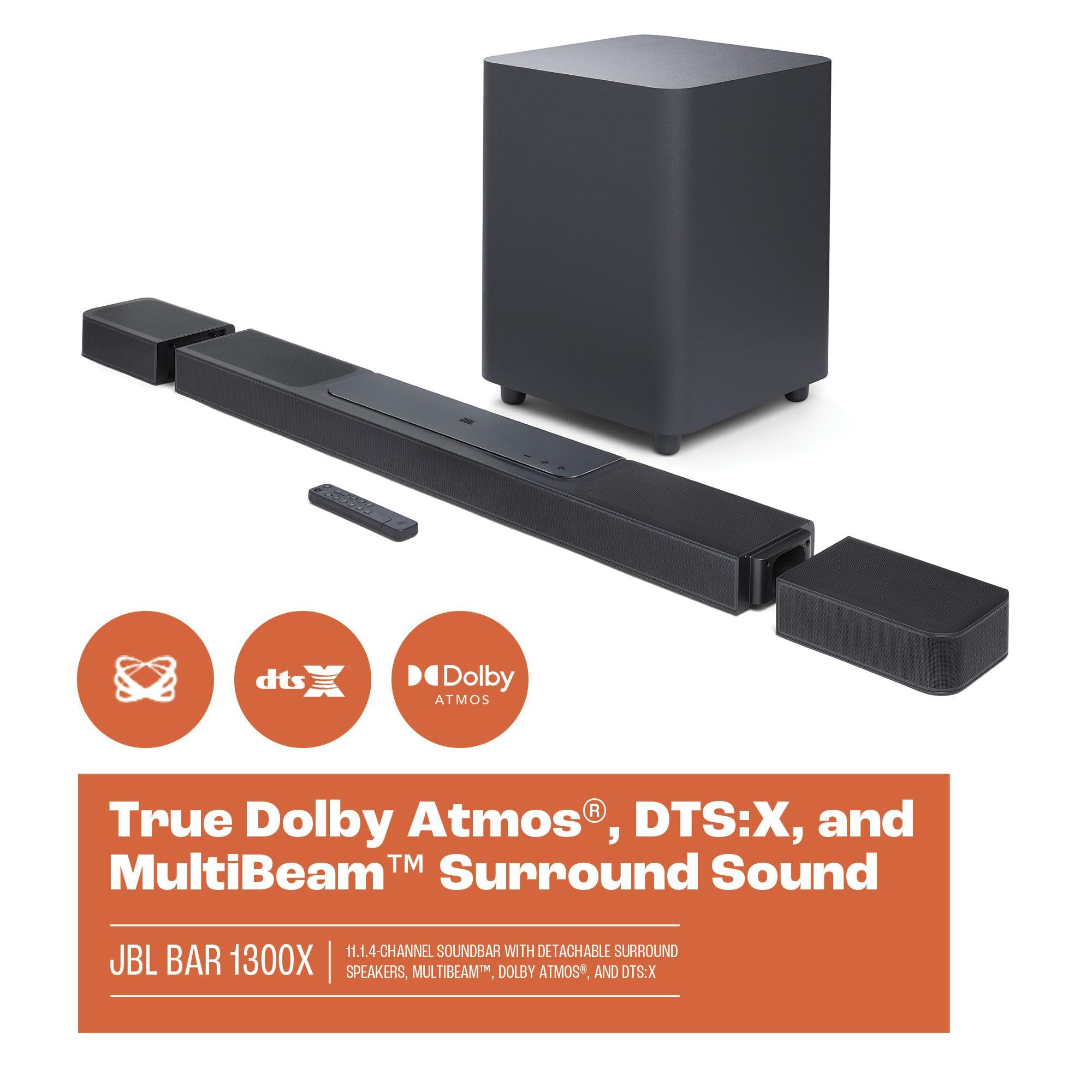 JBL JBL Bar 1300X: 11.1.4-Channel soundbar with Detachable Surround Speakers, MultiBeam, Dolby Atmos and DTS:X, Black
