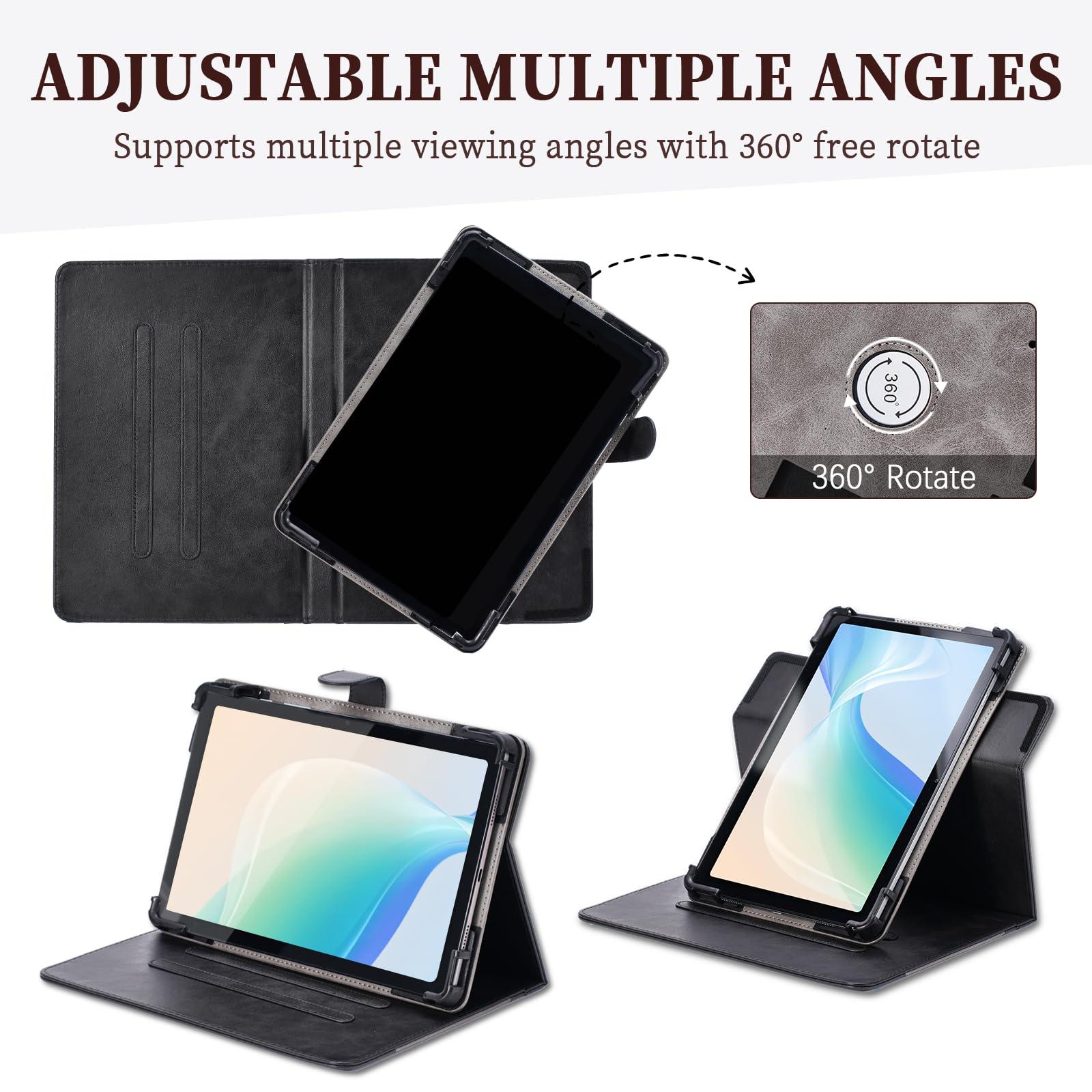 Aroepurt Case Compatible for Huawei Matepad 10.4-Inch Tablet Case 360 Degree Rotation Multi-Viewing Angels PU Leather Stand Folio Cover Black