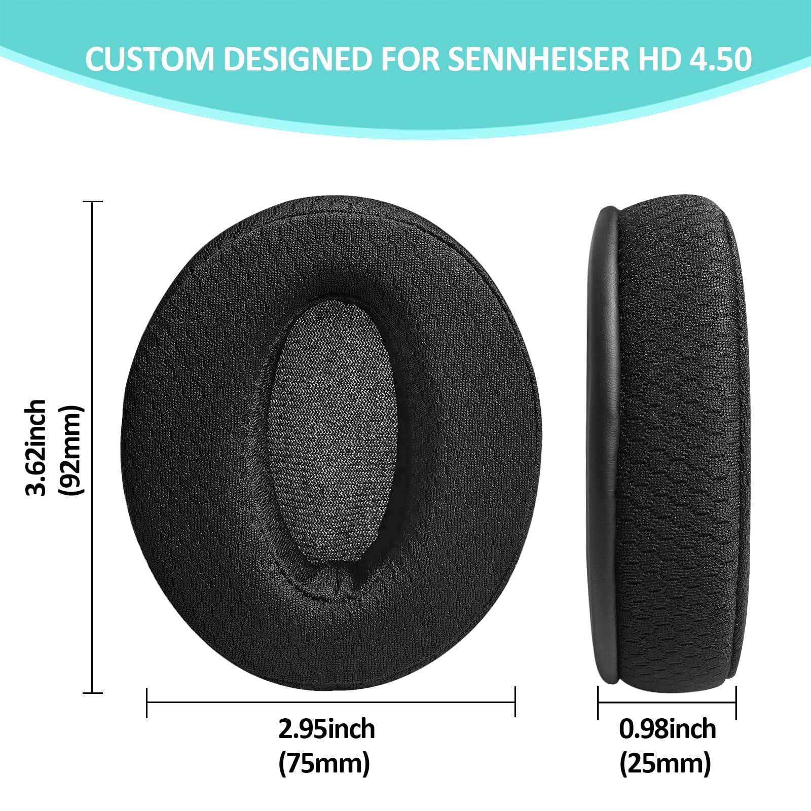 LexRory HD 4.50BT Replacement Ear Pads - Mesh Earpad Cushions for Sennheiser HD 4.50 BT HD4.50BTNC HD4.40BT HD 4.30G HD 4.20S HD 458BT and More Headphones - HD 450BT Ear Cups (Black)