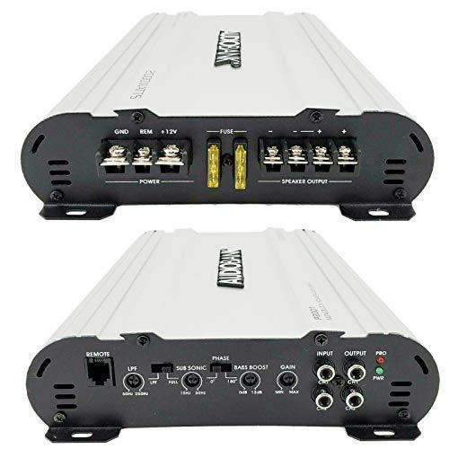 Audiobank Audiobank Monoblock 2000 WATTS Amp Class AB Car Audio Stereo Amplifier P2001 Heavy-Duty Aluminum Alloy Heatsink | Class A-B Operation Remote On/Off Circuit