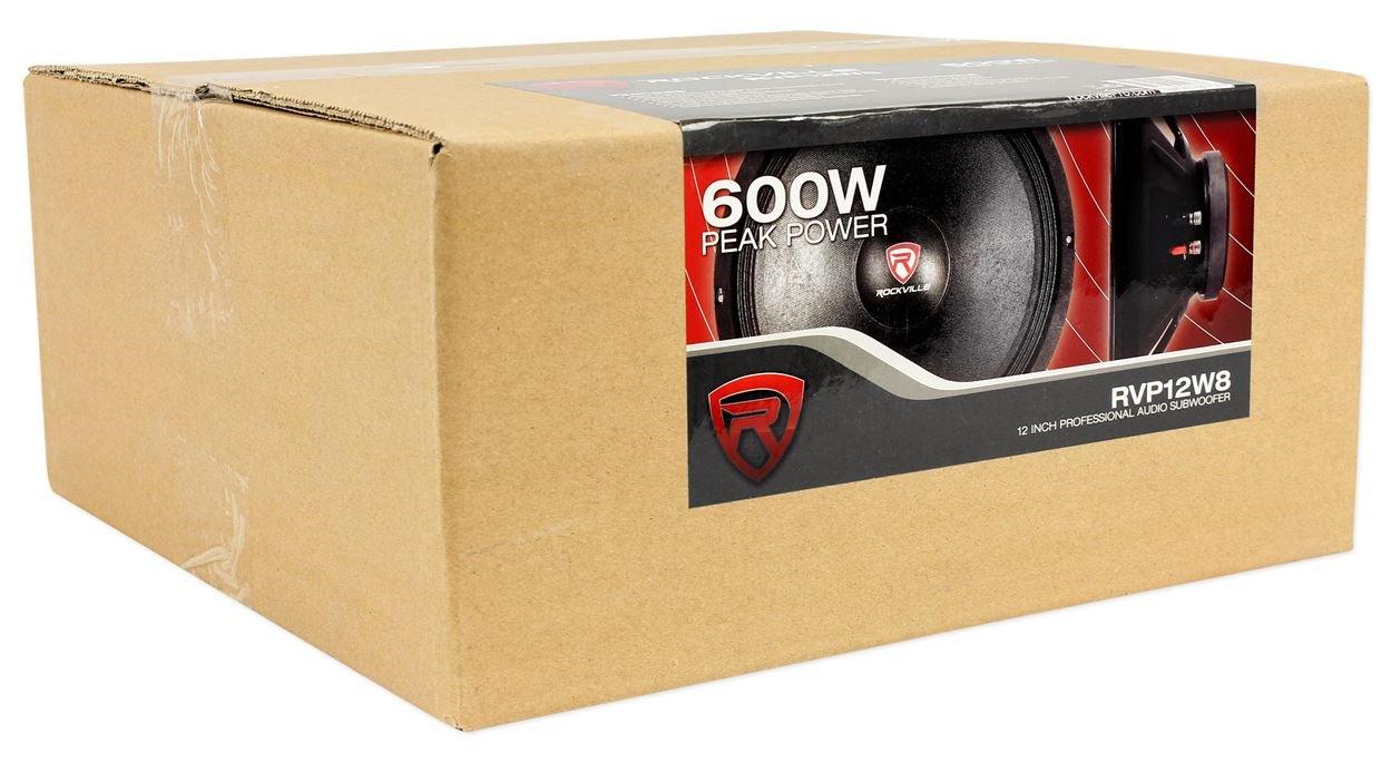 Rockville RockvilIe RVP12W8 600 Watt 12" Mid-Bass Driver Car Audio Speaker Mid-Range