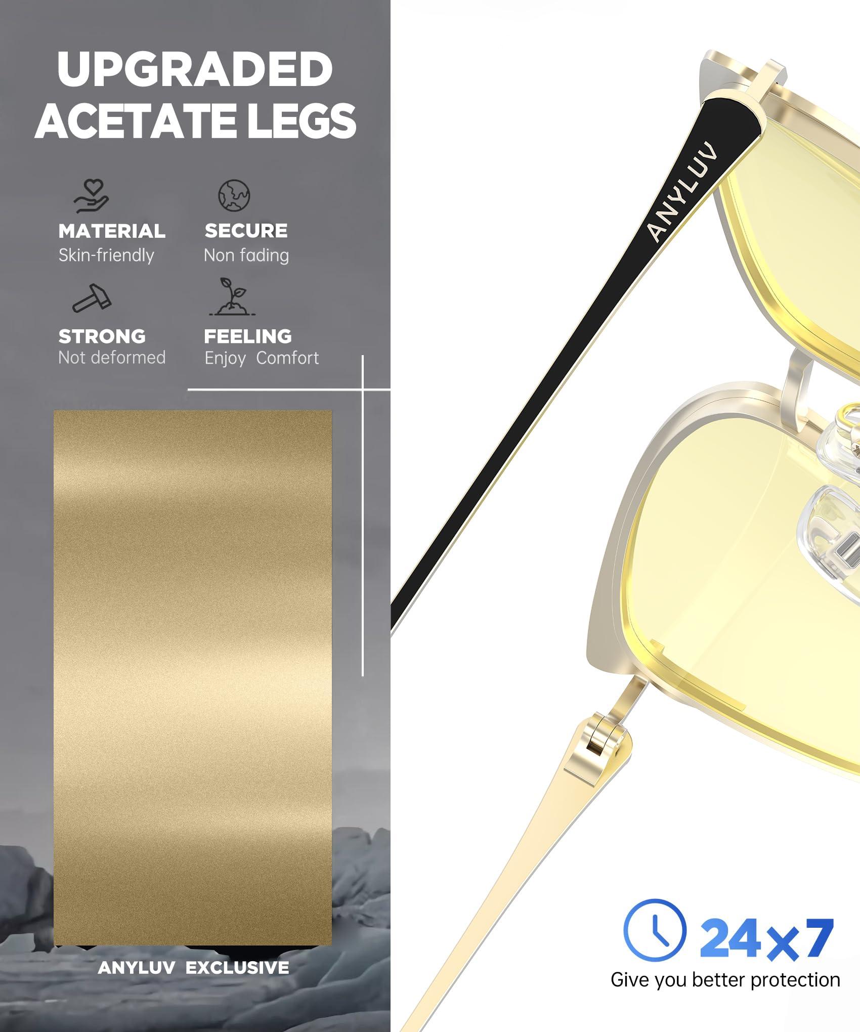 ANYLUV ANYLUV Blue-Light Blocking-Glasses Blue-Light-Glasses Women: Womens Bluelight Glasses Computer Screen Blocker Eyes Protection