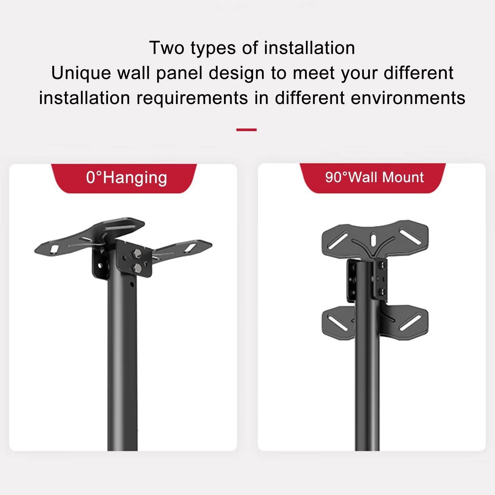 THEGA Motorized Ceiling TV Mount - Adjustable Tilt Swivel TV Ceiling Mount, Fits 26-60 Inch TVs TV Stand, with Loading 50 Kg/110 Lbs, Max VESA 400x400mm, Mount On Ceilings