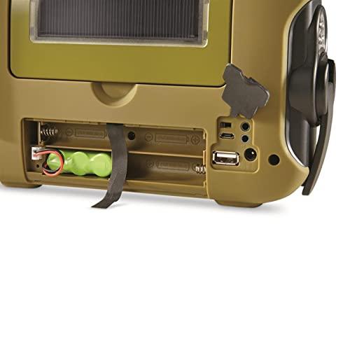 HQ ISSUE HQ ISSUE Digital Multi-Band Solar Powered, Weather Radio and Emergency Radio with Emergency Light Olive Drab