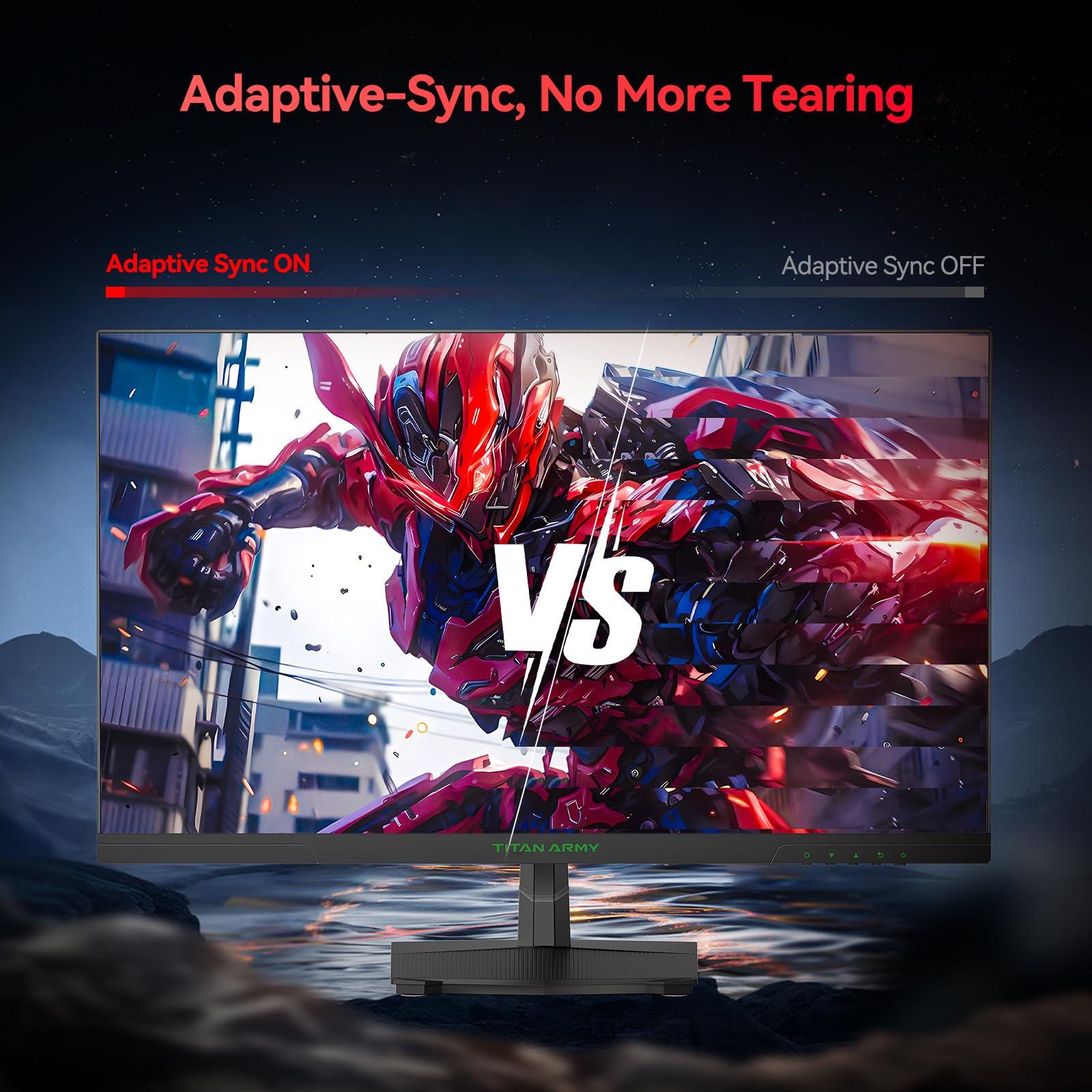 TITAN ARMY TITAN ARMY 27 Inch 180Hz 1440p Gaming Monitor, Fast IPS Panel, QHD 2K 2560 x 1440p, HDR 1ms GTG, Adaptive Sync Vertical Monitor, 120% sRGB, VESA 100 * 100 HDMI 2.0, DisplayPort 1.4, P27GR