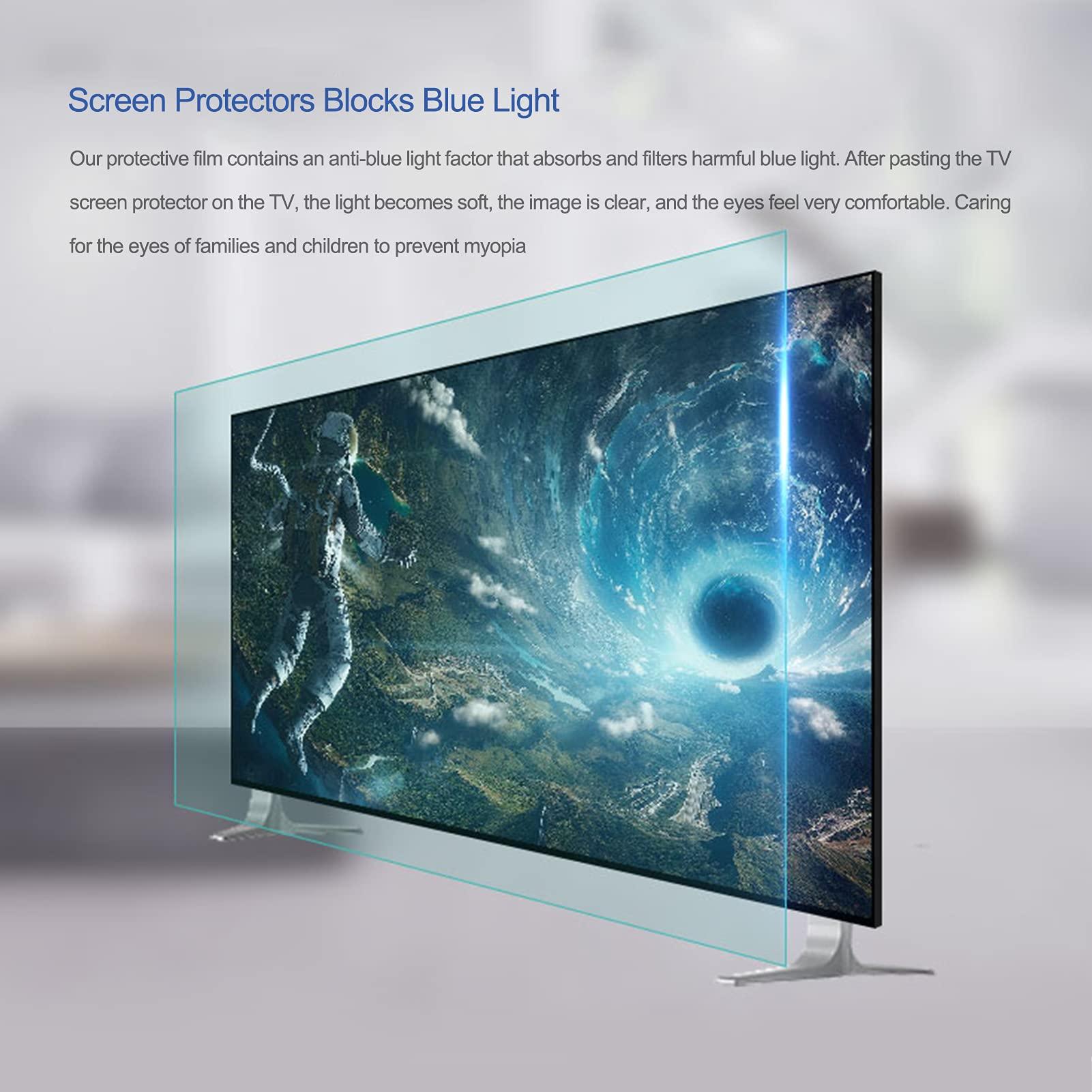 BU TV Screen Protectors TV Screen Protector for 32-75 Inch - Matte Anti-Glare Anti Blue Light, Anti-Scratch Protector Film for LCD, LED, 4K QLED Etc,43\" 942 * 529