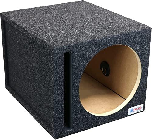 Atrend Bbox Single Vented 15 Inch Subwoofer Enclosure - SPL Audio Tuned Single Vented Car Subwoofer Boxes & Enclosures - Premium Subwoofer Box Improves Audio Quality, Sound & Bass - Nickel Finish Terminals