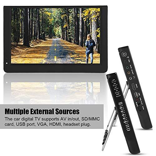 Wendry Wendry 12 in Portable Smart TV, 1080P Full HD Digital Television ATSC Portable TV, Color Screen 1080P Car Digital TV, Portable Digital TV for Car or Home