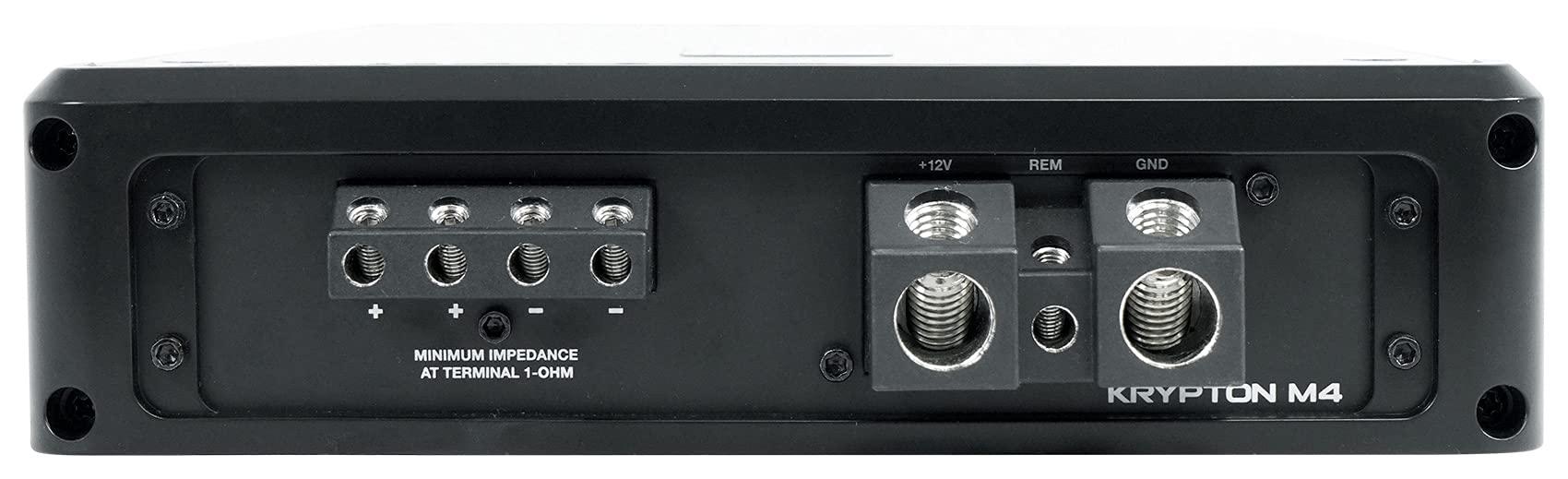 Rockville Rockville Krypton M4 2400W 4-Channel Car Amplifier, Dyno-Certified RMS, Voltage Display, Bass Remote, Clip Indicator, Class AB, Perfect for Car Audio