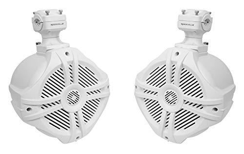 Rockville Rockville Marine Bluetooth Receiver+(4) 6.5" Wakeboards+(2) LED Speakers+6Ch Amp