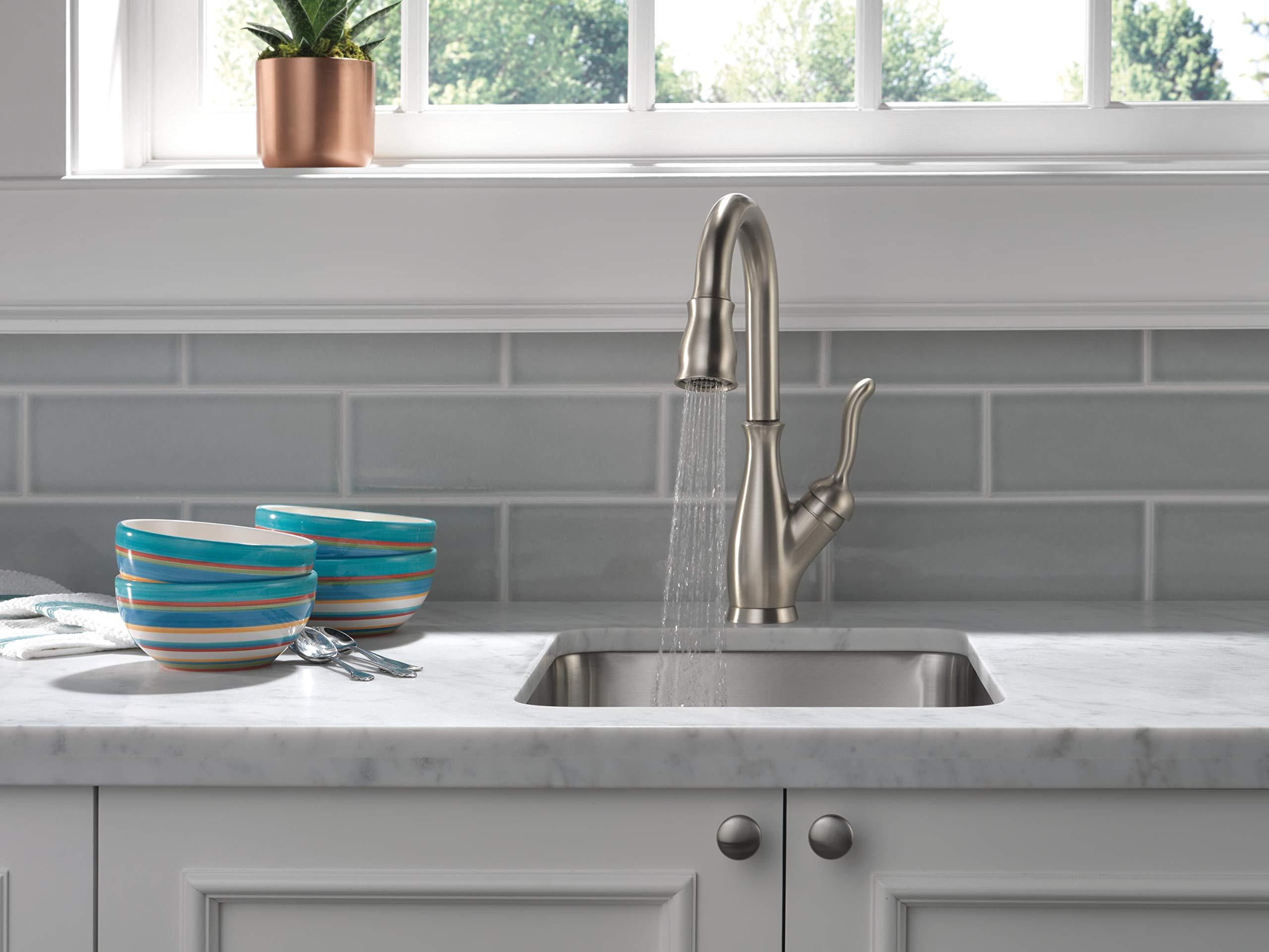 DELTA FAUCET DELTA 9678-SP-DST Leland Bar Faucet, SpotShield Stainless