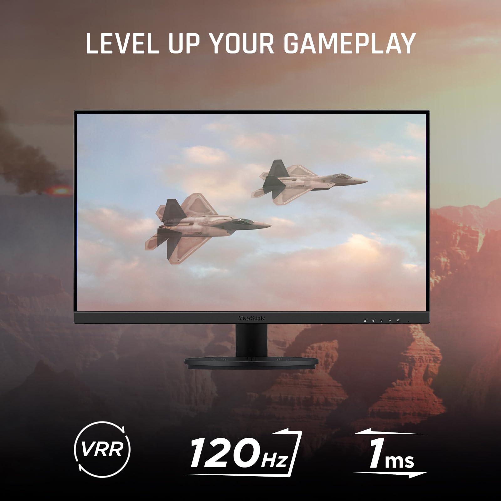 ViewSonic ViewSonic VX2416A 24 Inch 1080p 1ms 120Hz IPS Gaming Monitor with Eye Care, USB C, HDMI 1.4, and DisplayPort Inputs