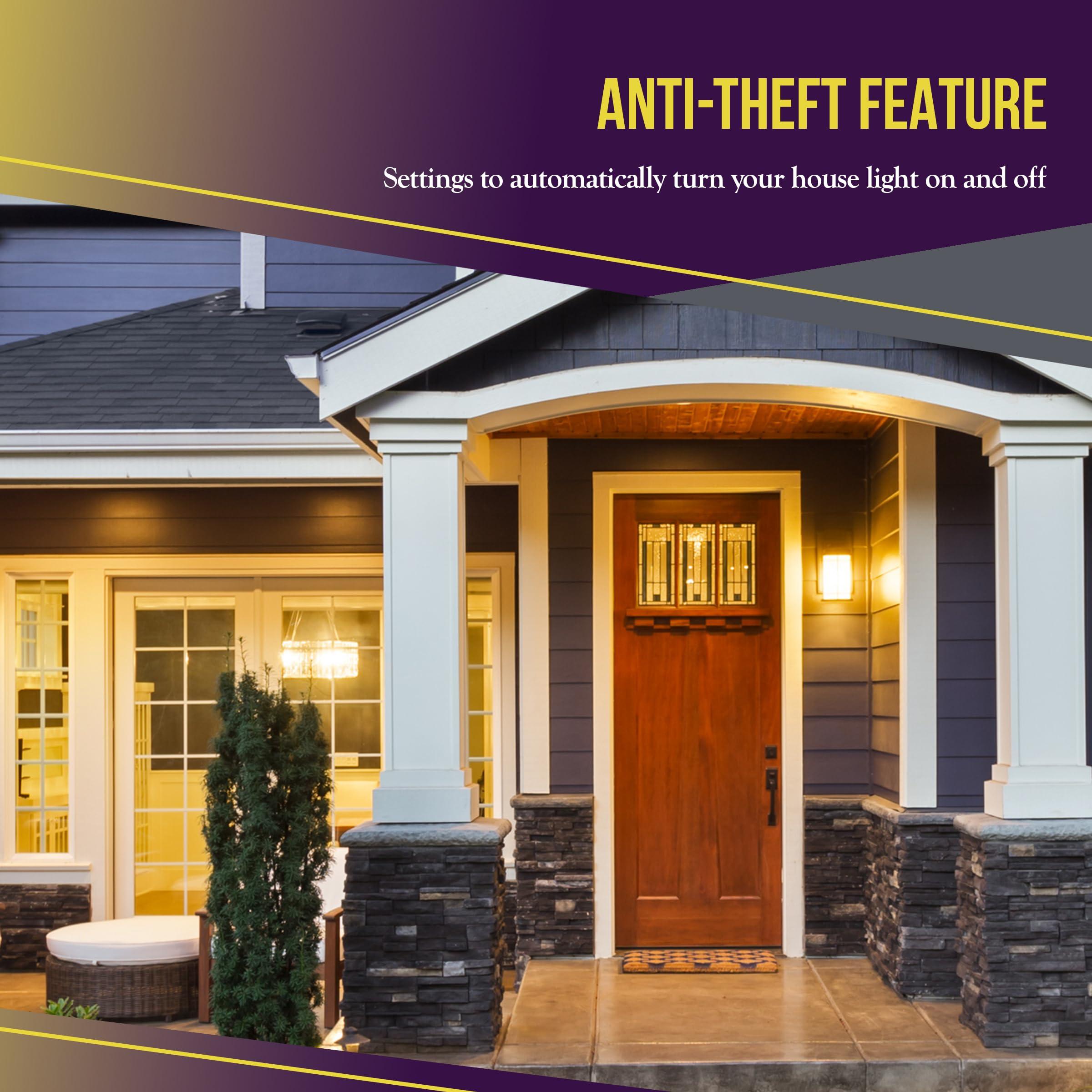 ENERLITES ENERLITES Programmable Digital Timer Switch for Lights, Fans, Motors, 7-Day 18 ON/OFF Timer Settings, Single Pole, Neutral Wire Required, UL Listed, HET01-C, White, 2 Pack