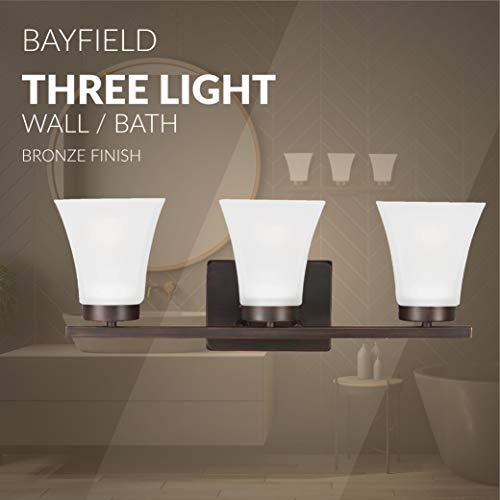 Seagull Seagull 4411603-710 Three Light Bath Fixture, Bronze/Dark