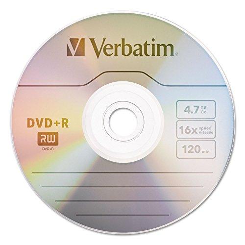 Verbatim Verbatim 95098 DVD+R Discs, 4.7GB, 16x, Spindle, 100/Pack