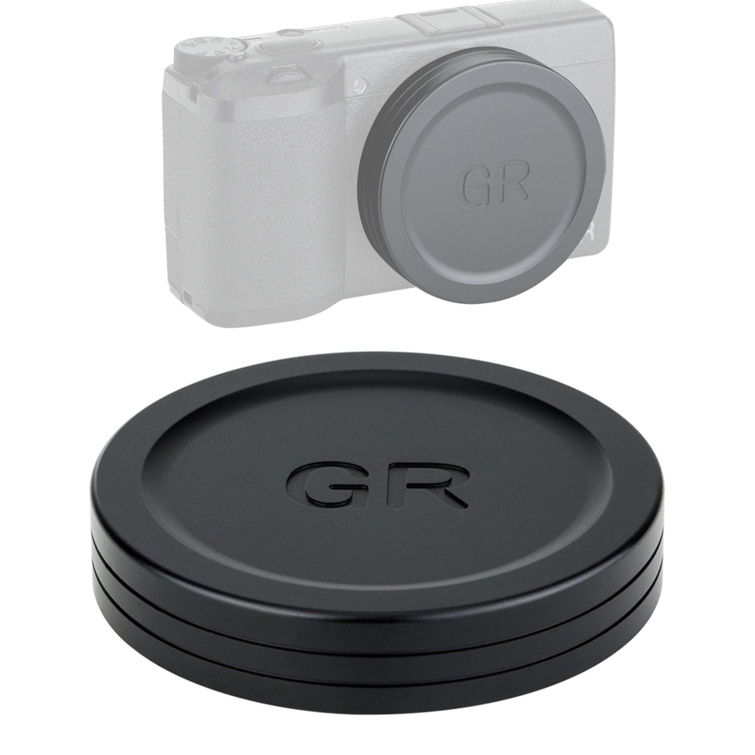 JJC JJC LC-GR3 Metal Lens Cap for Ricoh GR III GR IIIx and GR II Camera, Ricoh GR III Lens Cap, Lens Cap for Ricoh GRIII GR IIIx GRII, Made of Premium Aluminium Alloy
