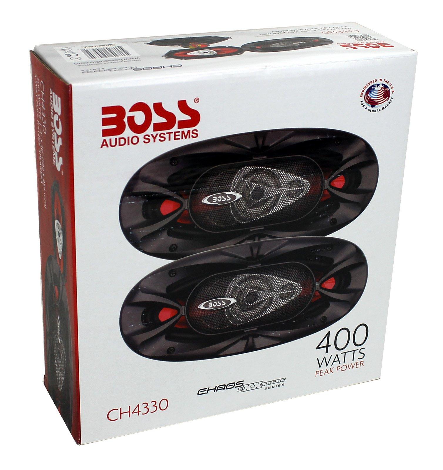 BOSS Audio Systems BOSS Audio 4x10 3-Way 400W Full-Range Chaos Exxtreme Car Audio Speakers (4 Pair)