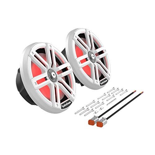 Rockford Fosgate Rockford Fosgate M2-8 Color Optix 8” 2-Way Coaxial Multicolor LED Lighted Marine Speakers - White/Stainless (Pair)