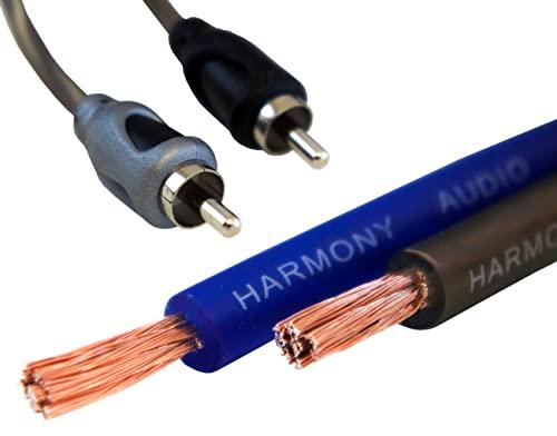Harmony Audio Harmony Audio HA-AK8 8 Gauge CCA Installation Wiring Kit for Amplifiers 900W Amp for Car Audio Amp Installing Power and RCA Cables