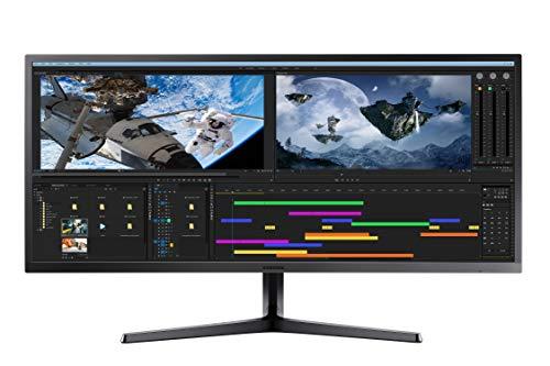 SAMSUNG SAMSUNG 34-Inch SJ55W Ultrawide Gaming Monitor (LS34J550WQNXZA) 75Hz Refresh, WQHD Computer Monitor, 3440 x 1440p Resolution, 4ms Response, FreeSync, Split Screen, HDMI, Black