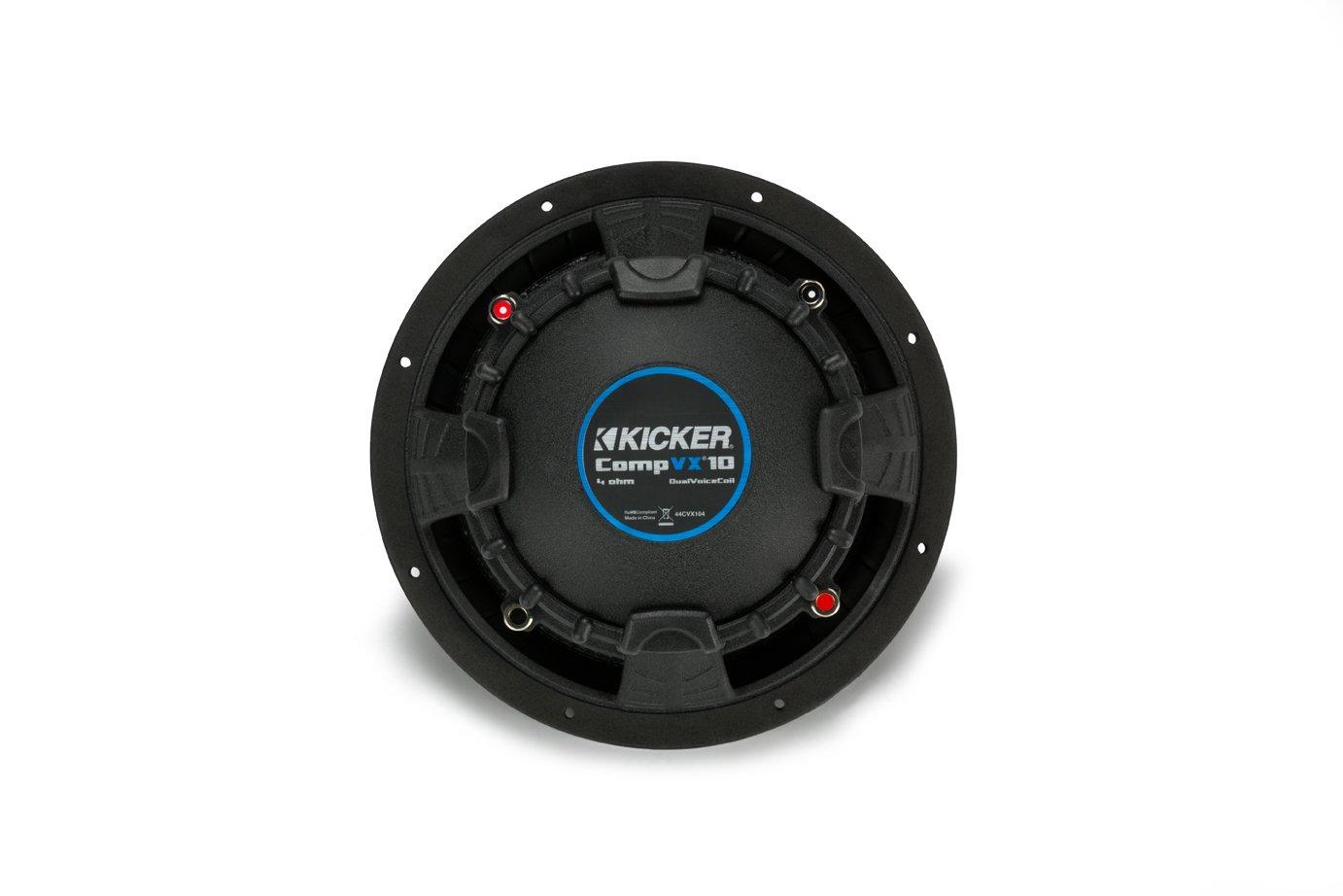 KICKER Kicker CVX102 COMPVX 10\" Subwoofer Dual Voice Coil 2-Ohm 600W