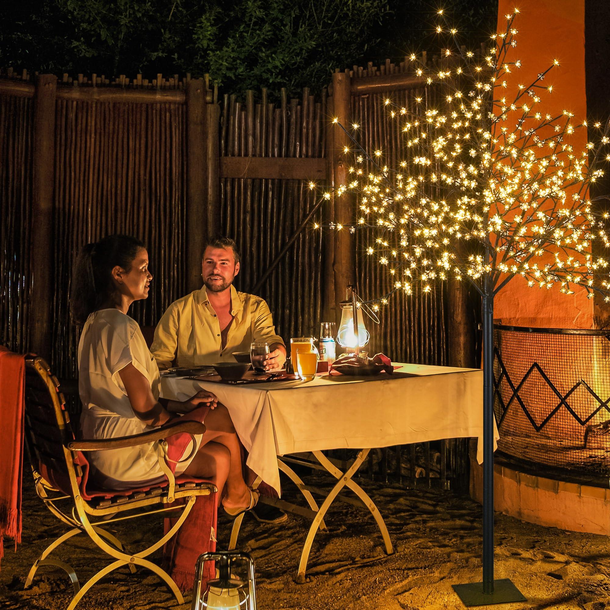 LIGHTSHARE Lightshare Lighted Cherry Blossom Tree (8FT WarmWhite)