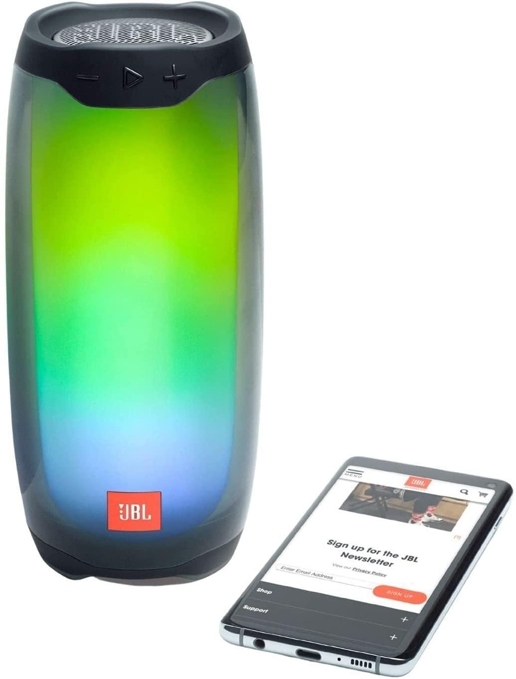 JBL JBL Pulse 4 Waterproof Portable Bluetooth Speaker with Light Show - Black (Renewed)