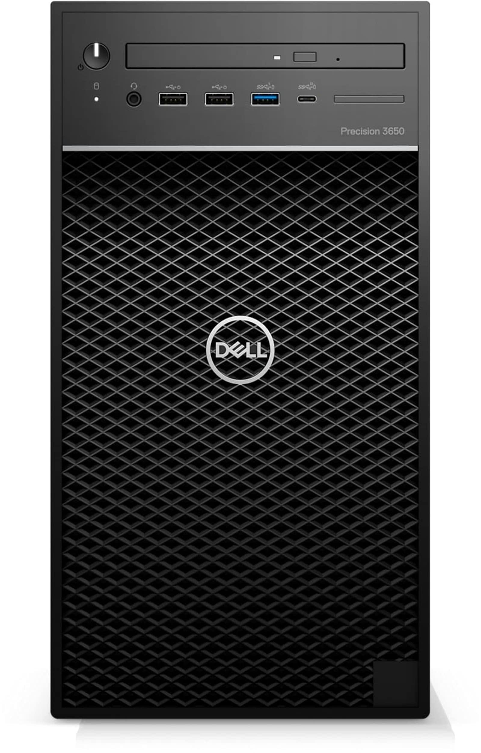 Dell Dell Precision T3650 Workstation Desktop | Core i7-10700 - 1TB SSD Hard Drive - 32GB RAM - AMD Radeon PRO WX 3200 | 8 cores @ 4.8 GHz - 4GB GDDR5 Win 11 Pro Black (Renewed)