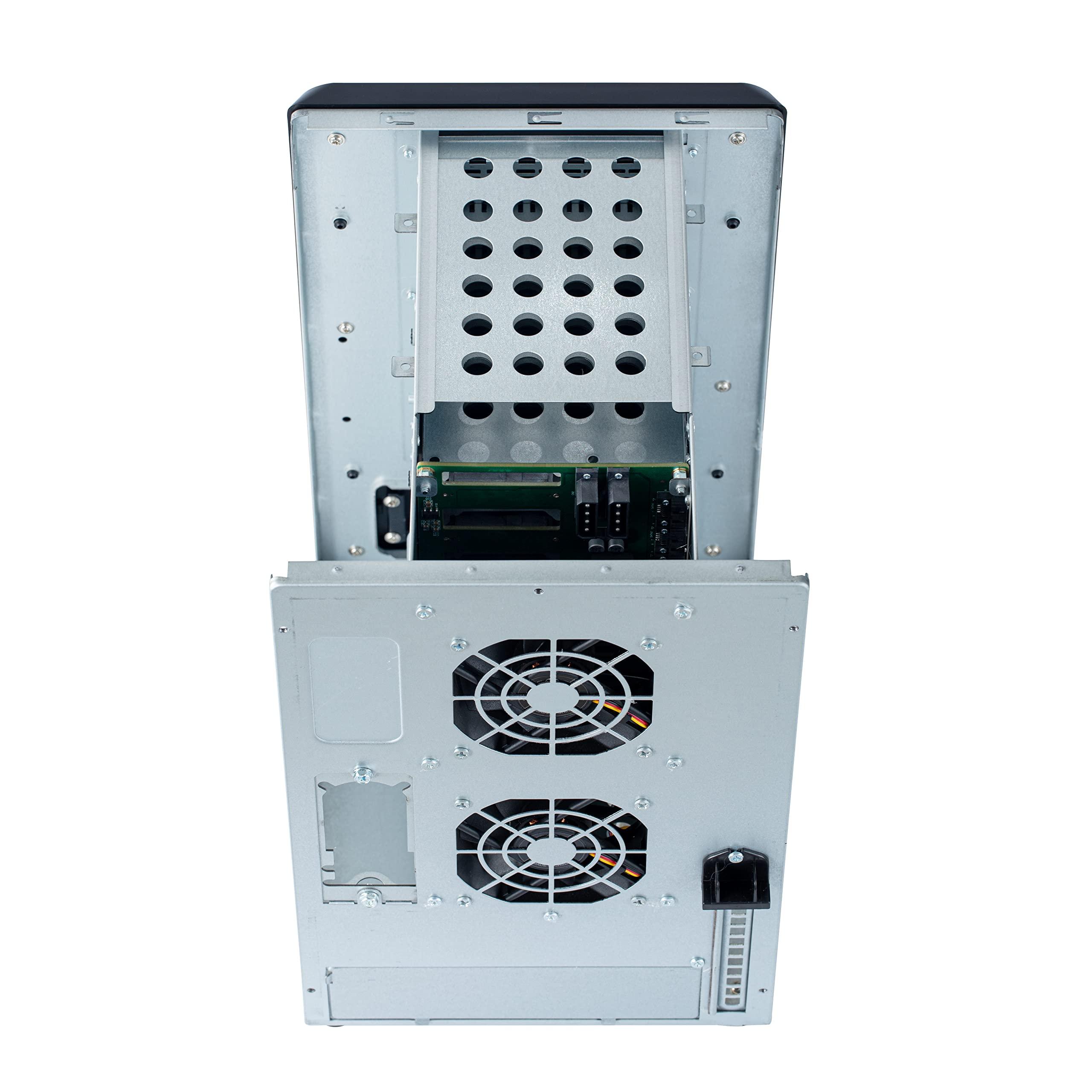 KCMconmey KCMconmey 8 + 2 Bay DIY NAS Case, 8 x 2.5 / 3.5 Tray + 2 x 2.5 Internal Bay. MB ITX. PSU Flex. Front USB 3.0 8cm Chassis Fan Hot Swap Backplane. Network Attached Storage Private Cloud Enclosure.