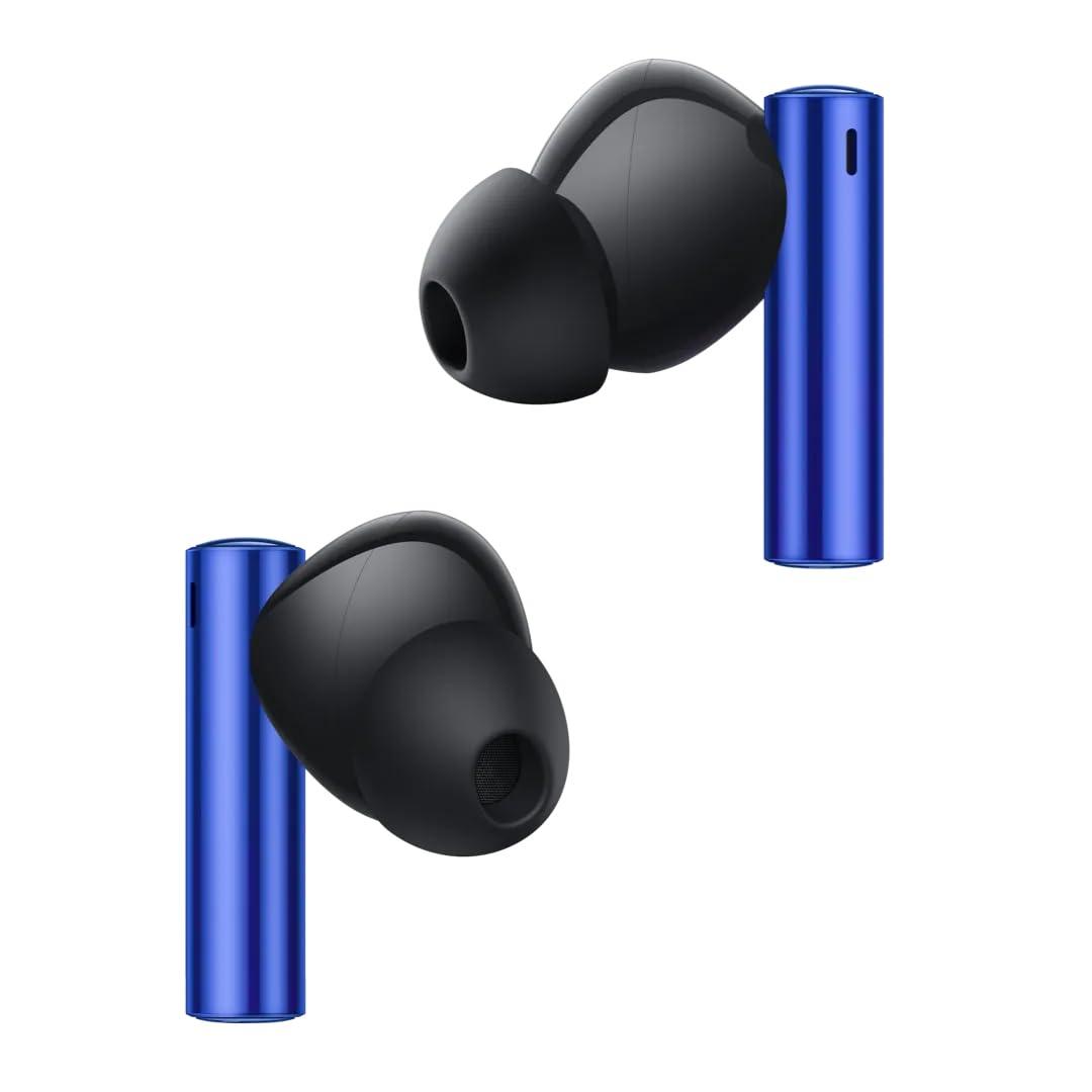 realme realme Buds Air 3 Wireless Earbuds, Active Noise Cancellation, 10mm Dynamic Bass Boost Driver, Up to 30 Hours Playtime, IPX5 Water Resistance - (Lemans Blue)