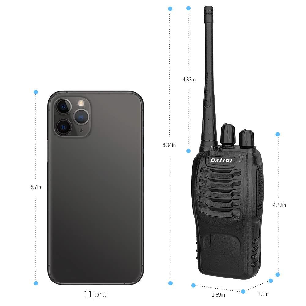 pxton pxton walkie talkies for Adults Long Range with Upgraded Earpiece,radios walkie talkies Rechargeable Portable Two Way Radios with 6 Way Multi Gang Charger and Li-ion Battery12 Pack