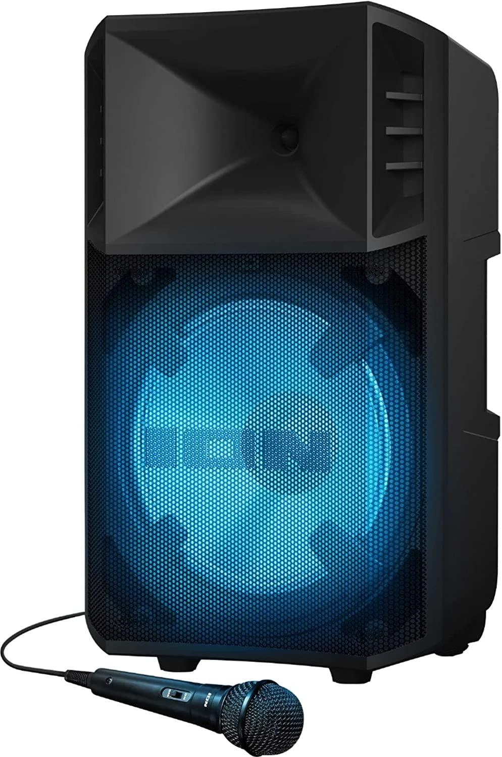 Ion ION Audio - Power Glow 300 Rechargeable Battery Powered Bluetooth Speaker System with LED Lights and Built-in Handles and Wheels, 300-Watt Sound System (Renewed)
