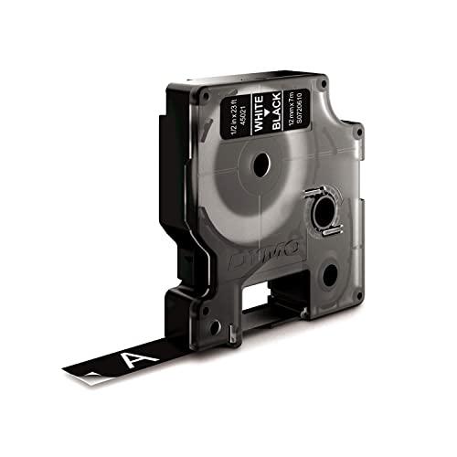 DYMO Dymo D1 Standard Labelling Tape 12mm x 7m - White on Black