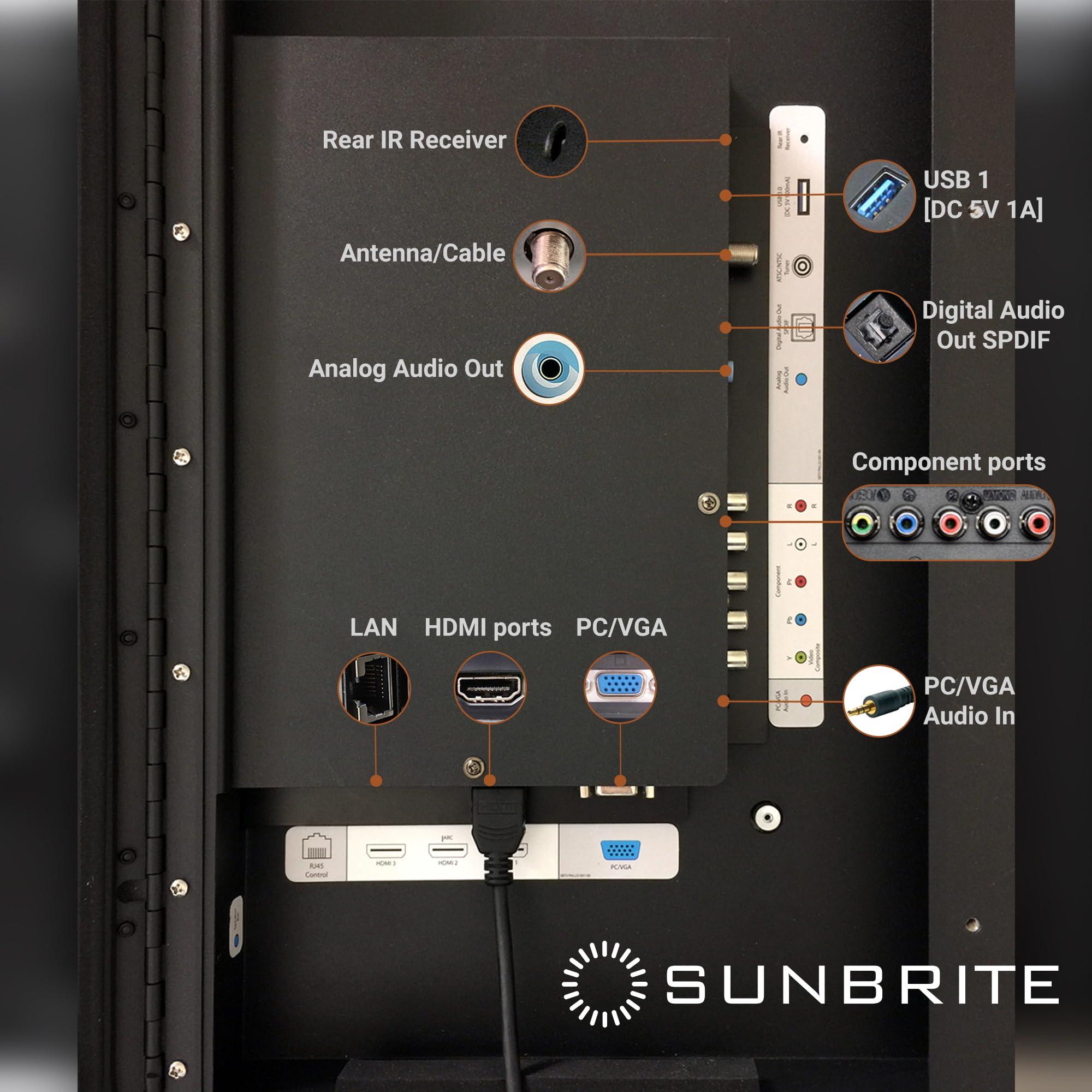 SunBriteTV SunBrite Veranda 2 Series 43-inch Full Shade Outdoor TV | 4K Ultra HD HDR LED Weatherproof Television - Direct Lit LED Screen with All-Weather Remote (SB-V-43-4KHDR-BL)