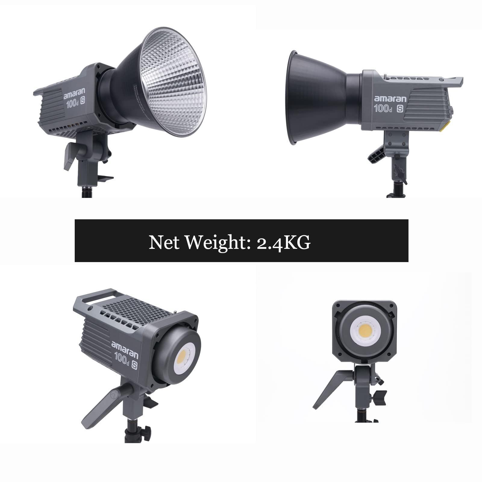 Aputure Aputure Amaran 100d S Bowens Mount LED Video Studio Light 100W 5600k Daylight with Bluetooth App Control for Interviews, Portrait Photography, Video Production