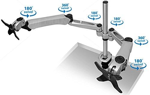 Mount-It! Mount-It! Expandable Two Monitor Computer Desk Mount Spring Arm Quick Release (MI-45116)