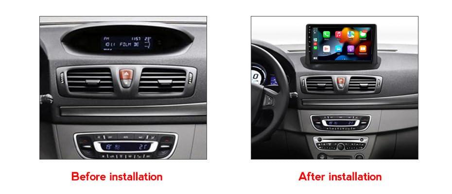 RoverOne RoverOne 9" Car Stereo CarPlay Head Unit for Renault Megane 3 III Fluence 2008-2014, Android Auto, Touch Screen, Sat Navi, Bluetooth, WiFi, Radio Player